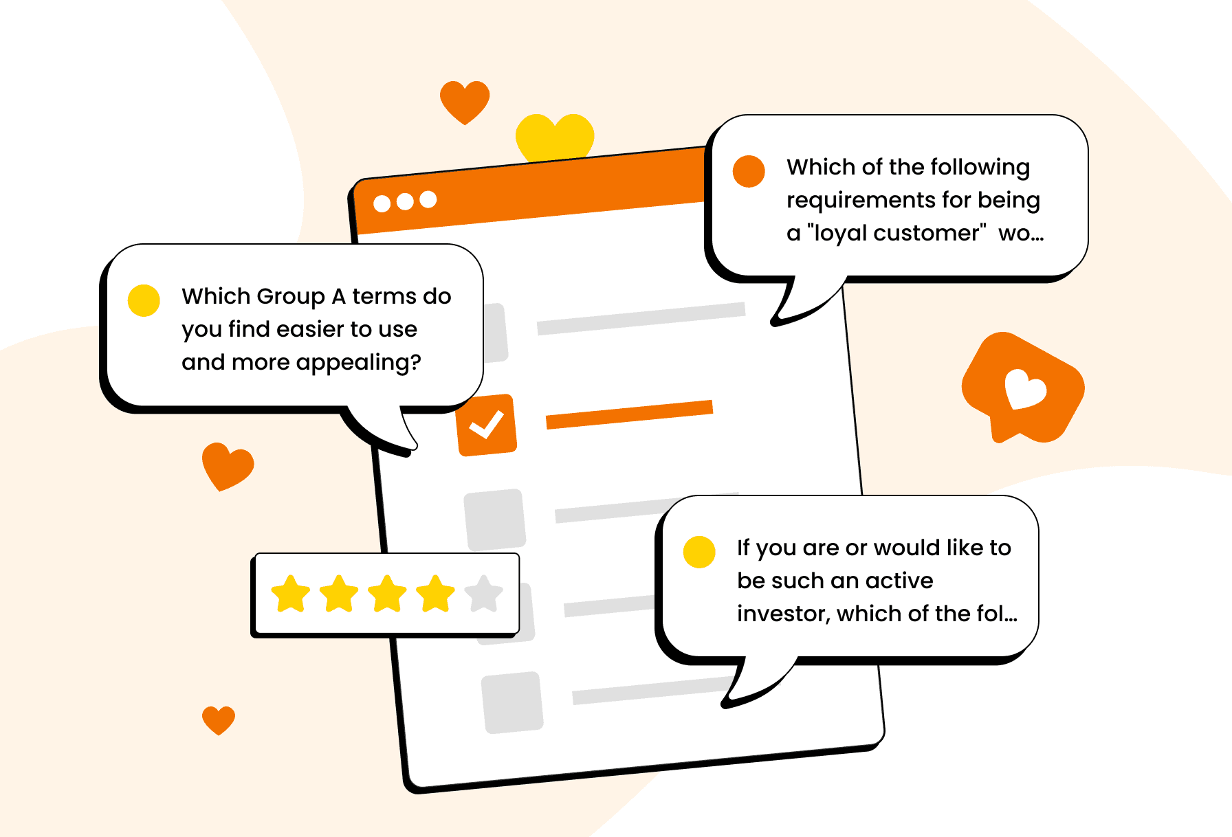 Inquérito de opinião: Compreender as preferências dos nossos investidores