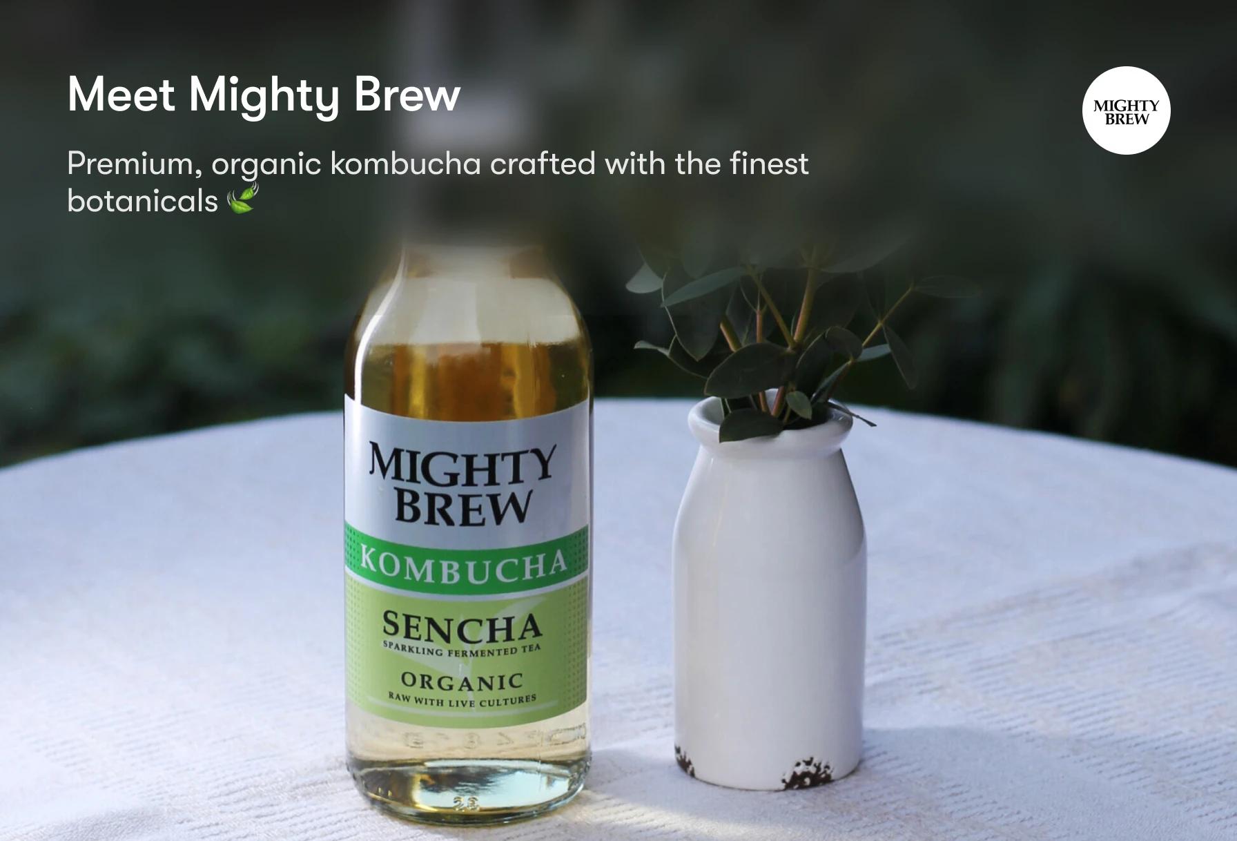 Treffen Sie Mighty Brew: Preisgekrönter Bio-Kombucha